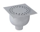 siphon de sol inox sort.Vert GE50mm 150x150 ø50 mm trous ronds verrouillé microbillé 3 Kn