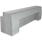 Bordure T3 avaloir non traversant béton gris CE 3.5 - long. 1m x larg. 17cm x haut. 28cm