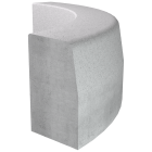 Bordure T3 concave -  rayon 500/300cm x larg. 17cm x haut. 28cm- béton gris CE 3.5