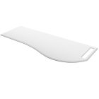 Plan de toilette MAM 1200 gauche avec porte-serviettes SOLID SURFACE pour plan v