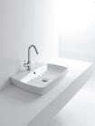 lavabo ceramique h 10 l.60xp.43xh.10 cm blanc brillant