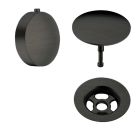 kit couleur pour vidage baignoire chrome noir brosse