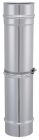 Tuyau inox non isolé pour appareil à gaz basse température, fioul, bois bûches ou granulés  pour appareil de type B  diam. 250 mm - long. 0,555 A 0,355m