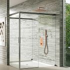 POMME DE DOUCHE SANDWICH INOX CARRE OR ROSE