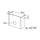 Montant 100 - long. 6 m x larg. 100 mm