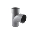 Culotte de descente 87° Ø100 mâle/femelle gris - CULOTTE 87° MF 33 GRIS 10p