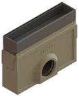 Avaloir Avec élément de visite à fente 8 mm, acier inoxydable AISI 316L H 6,5 cm