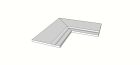 Carrelage en Grés cérame - Zephyr Grey Accessori per piscina e giardino Margelle evase bord rectiligne angle int. complet (2 pieces) antiderapant