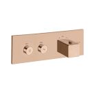 FACADE THERMO UP HORIZONTALE THERMOSTATIQUE 2 SORTIES QUADRI OR ROSE