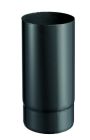 Tuyau email 0,7 mm noir non isolé pour appareil bois - diam. 125mm x long. 0,25m