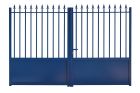 Portail aluminium, cadre en aluminium avec barreaudage style ferronnerie en partie haute - HIMALAYA