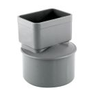 Manchon d'adaptation pour profil gouttière aluminium - MANCH TD GOUT ALU 82X56/100 G