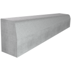 Bordure T2 biaise permet le raccord entre la T2 et la T2 basse - long. 1m x larg. 15cm x haut. 25/15cm - 12 éléments par palette (6 droits et 6 gauches) - béton gris CE 6.0