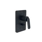 FACADE DOUCHE ENCASTREE MITIGEUR 2 SORTIES CHROMÉ NOIR BROSSÉ