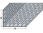 Profilé de ventilation en L, perforation rectangulaire Section ventilation 254 cm2 / ml  Naturel Longueur 2,50m