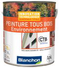 Peinture acrylique TOUS BOIS ENVIRONNEMENT blanc signalisation - seau métal de 2,5L - PEINT TS BOIS ENV 2,5L RAL9016 BL