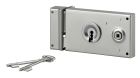 SERRURE APPLIQUE GRILLE PENE DORMANT 1/2TOUR ZINGUEE 140 MM GAUCHE