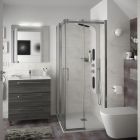 Meuble FUSSION CHROME 800 3 tiroirs  ALSACE 797 x 868 x 450 mm