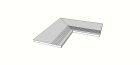 Carrelage en Grés cérame - Zephyr Grey Accessori per piscina e giardino Margelle antiderapant bord rectiligne angle int. complet (2 pieces) antiderapant