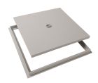 TAMPON DE SOL AVEC CADRE 400 X 400 GRIS CLAIR  - TRC40
