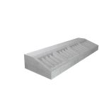 Bordure ilot I4 - long. 1m x larg. 30cm x haut. 18/11cm - béton gris CE 6.0 NF U