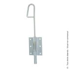 VERROU BAIONNETTE D14 L300mm ZINGUE BLANC