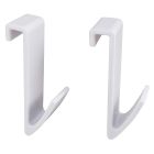 SPB - Lot de 2 crochets pour sèche serviette tube plat blanc