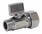 Mini vanne à sphère nickelée M12/17-Bicône Tube Cuivre Ø12 mm