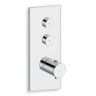 facade thermo TWIST  thermostatique 2 sorties chrome triverde