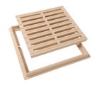 GRILLE DE SOL AVEC CADRE 300 X 300 SABLE    - GRC30S