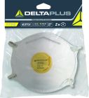 LOT DE 2 PIÈCES FACIALES FFP2 FORMAT COQUE SANS VALVE - DOLOMITE Taille Ajustable Blanc