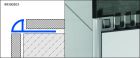 PROFILE DE CARRELAGE ROG 1201 1/4 ROND FERME PVC BLANC 250CM 12MM - DURONDELL ROG