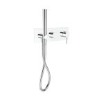 FACADE DE DOUCHE MITIGEUR 2 SORTIES AVEC DOUCHETTE PICCHE CHROME