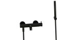 bain/douche triverde + kit douchette/flexible/sup chrome noir