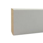 Plinthe angle vif avec bord arrondi 3mm M.D.F. Revêtu Papier Blanc - Long. 2400 mm x larg. 60 mm x ep. 14 mm