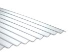 Plaque ondulée petite onde PVC PO 90 - 76 x 18 - 2,50 m x 0,90 m -  Epaisseur : 1,2 mm  - Cristal