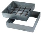 Couvercle galva de regard à paver 700x700 mm h120 mm 125 kN