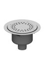 siphon de sols souples cloche sort. Vert  avec platine GE50mm  D150 ø 50 mm  Trous ronds Ø08 mm, verrouillé 3kn