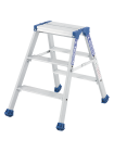 Marchepied aluminium double PLATINIUM 2x3 marches - haut. 2,22m - Echelle double de chantier