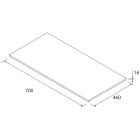 Plan de toilette sans usinage WHITE COTTON 700 x 16 x 460 mm