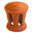 Lanterne petit modèle universelle terre cuite Noir brillant - larg. 10 cm