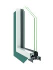 Porte fenêtre fixe en aluminium - acier - siMple - sur mesure