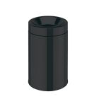 POUBELLE POUR PAPIER AVEC COUVERCLE ANTI-FLAMME BLACK MAT 5L