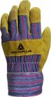 Gants docker croûte bovin beige-bleu marine T10