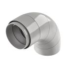 Coude multi-angles pour tube de descente 22°-87° Ø80 gris - COUD MULTIANGLES 22° 87° MF25G
