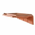 Tuile de rive droite terre cuite - H10 Noir brillant - long. 46,6 cm