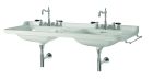 lavabo ceramique waldorf a suspendre ou sur pieds laiton 150-55 cm