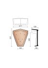 Fronton de rive terre cuite - ACTUA Nuagé - long. 33,7 cm x larg. 27,7 cm