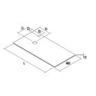 Plan de toilette percess de 1001 jusqu´à 1400 BLANC BRILLANT 16 mm