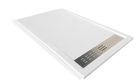RECEVEUR SOLIDSTONE 1600X900X30 AV BORDURE ET GRILLE LARGE BLANC